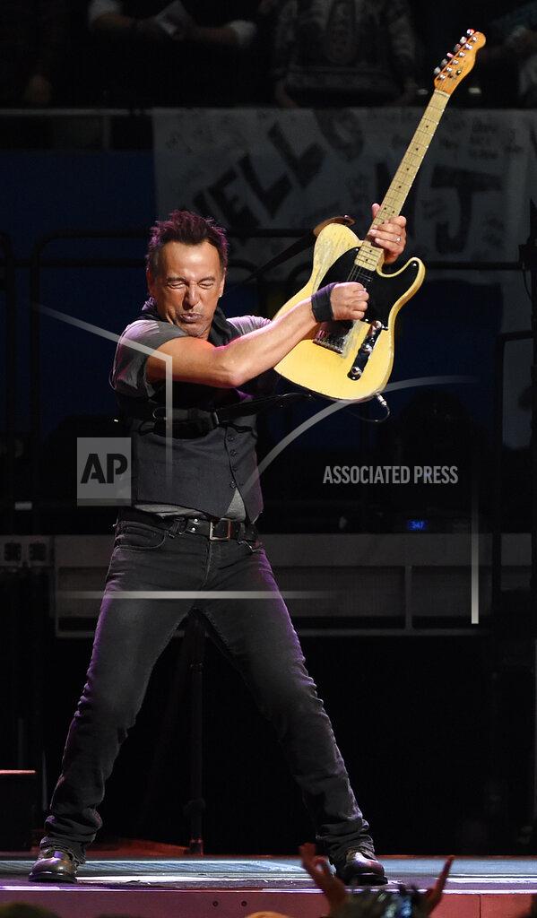 Chris Pizzello FILE - Bruce Springsteen performs with the E Street Band at the Los Angeles Sports Arena on March 15, 2016. Springsteen's latest album, "Letter To You" will be released on Oct. 23. (Photo by Chris Pizzello/Invision/AP, File)