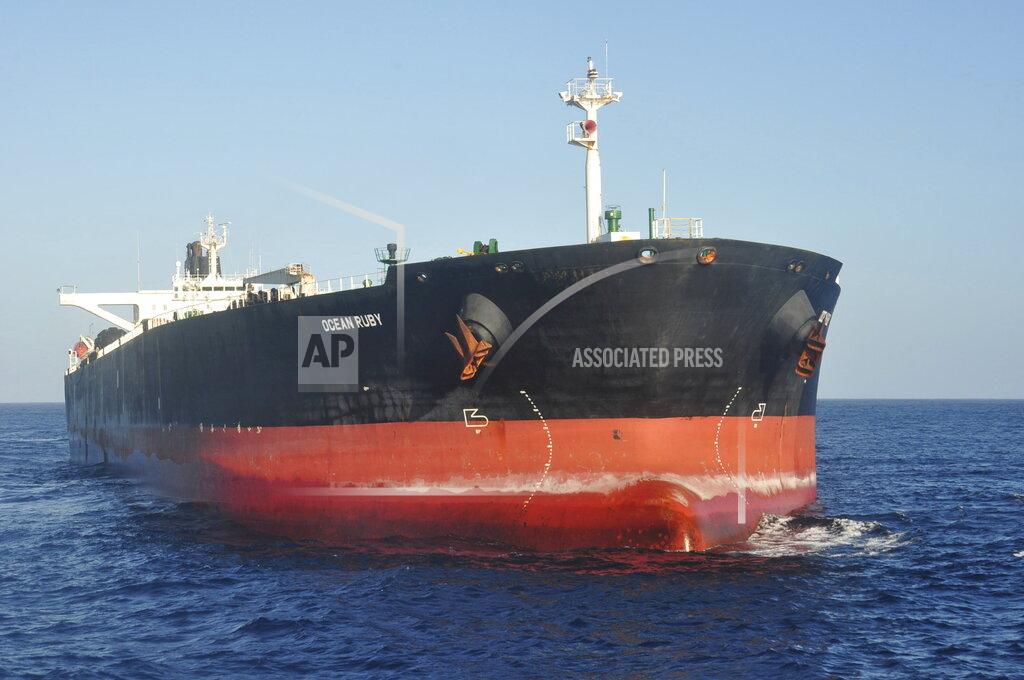 Joshua Goodman The Ocean Ruby, a giant tanker operated by the affiliate of a company suspected of selling fuel to North Korea in violation of United Nations sanctions, sits anchored in the high seas off the west coast of South America on July 23, 2021. (AP Photo/Joshua Goodman)