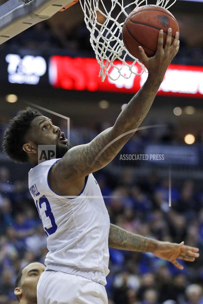 Seth Wenig Seton Hall's Myles Powell drives to the basket during the second half of an NCAA college basketball game against St. John's in Newark, N.J., Sunday, Feb. 23, 2020. Seton Hall defeated St. John's 81-65. (AP Photo/Seth Wenig)