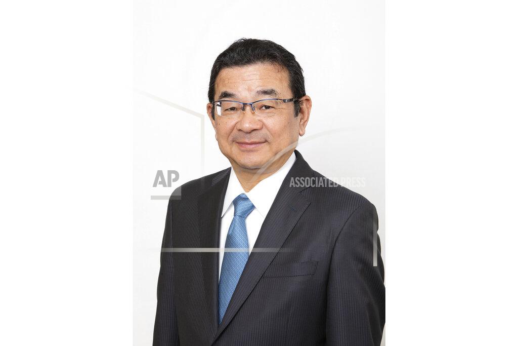Uncredited This 2020 photo provided by Honda Motor Co. shows Takahiro Hachigo. Japanese automaker Honda said Friday, Feb. 19, 2021, Toshihiro Mibe replaces Hachigo effective April 1, and subject to shareholders’ approval at a meeting in June. (Honda Motor Co. via AP)
