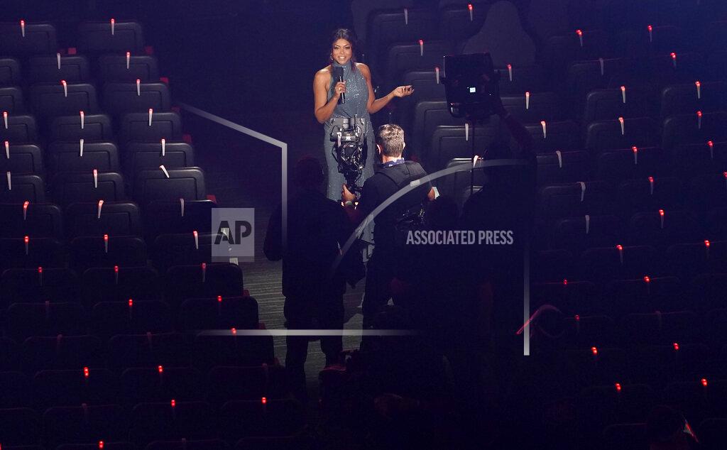 Chris Pizzello FILE - Host Taraji P. Henson speaks from an empty at the Microsoft Theater at the American Music Awards on Sunday, Nov. 22, 2020 in Los Angeles. (AP Photo/Chris Pizzello, File)