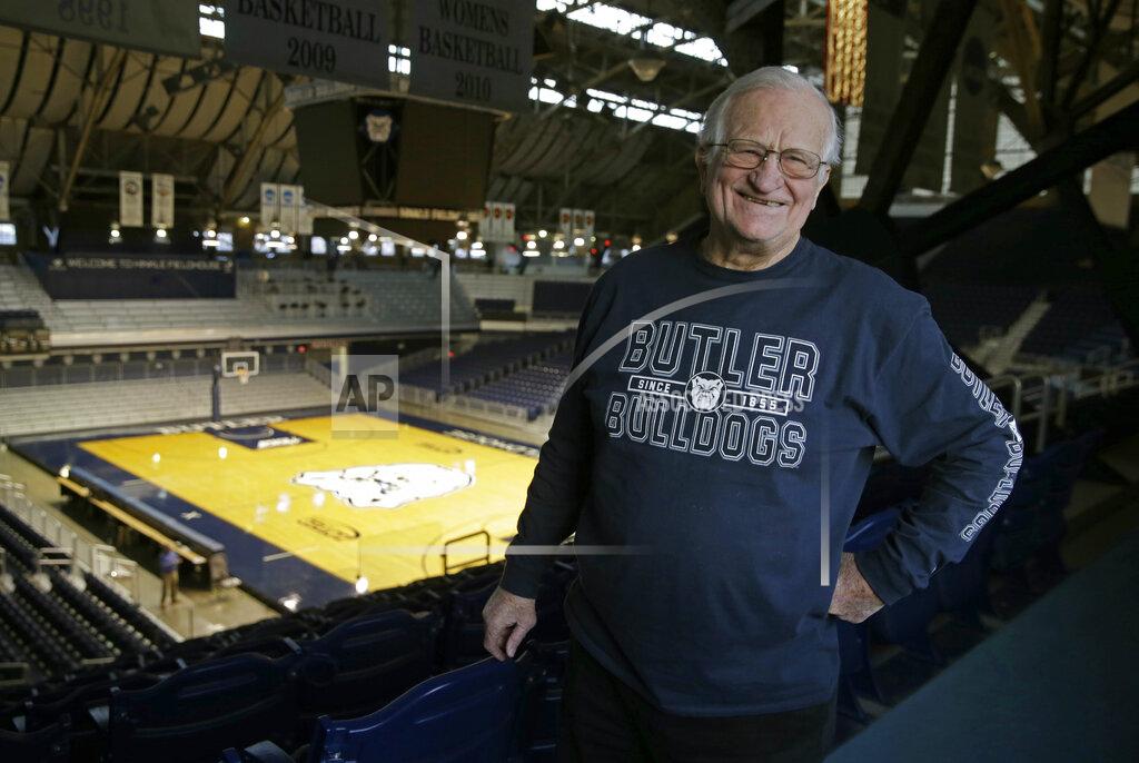 Michael Conroy FILE - In this Dec. 20, 2016, file photo, Bobby Plump, star of the 1954 Milan state championship basketball team, poses at Hinkle Fieldhouse in Indianapolis. “The Indiana high school tournament is still special, not as special as it used to be, but it’s still special," said Plump, whose winning shot in the 1954 state championship game became the inspiration for “Hoosiers." (AP Photo/Michael Conroy, File)