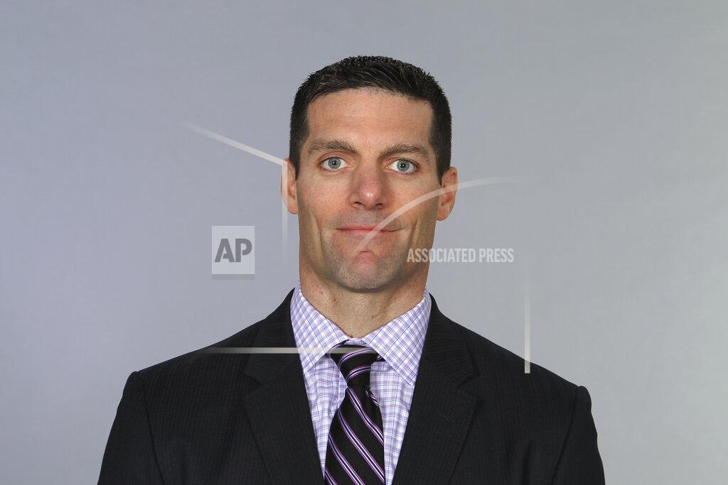 Uncredited FILE - In this 2014 file photo, Nick Caserio, of the New England Patriots NFL football team, poses in Foxborough, Mass. Caserio enters his first draft as the general manager of the Houston Texans with the unique challenge of trying to improve a team that went 4-12 last season without the benefit of a first- or second-round pick. (AP Photo/File)