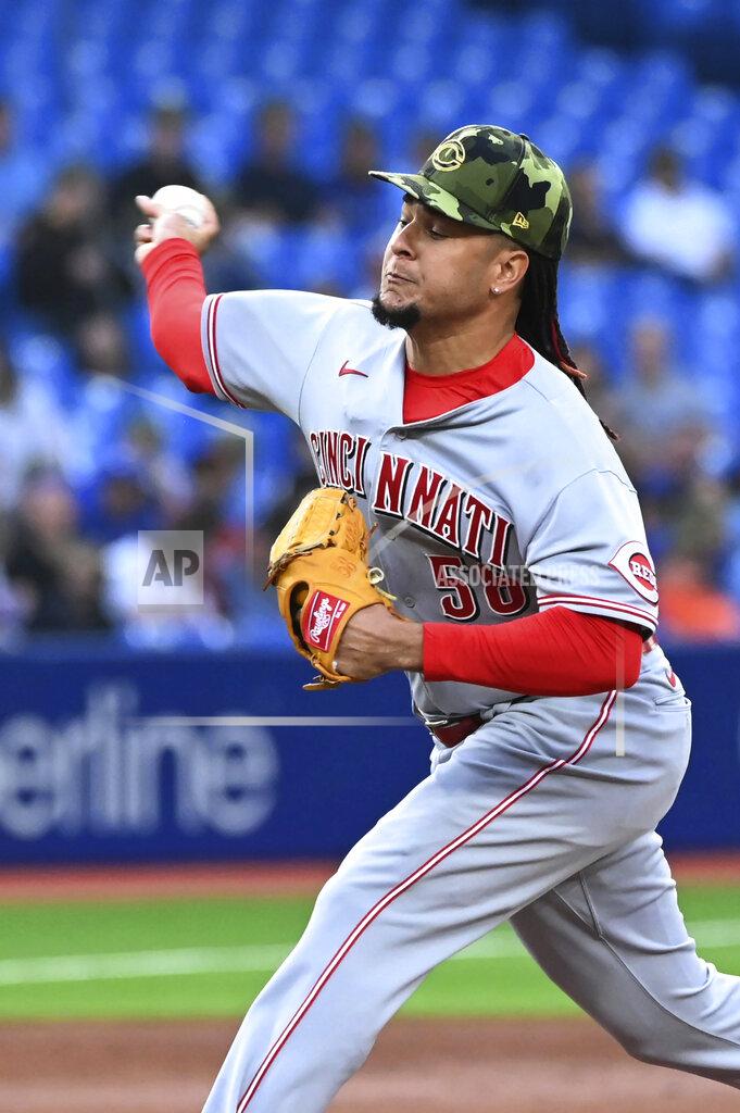 Jon Blacker Cincinnati Reds' Luis Castillo pitches to a Toronto Blue Jays batter during the first inning of a baseball game Friday, May 20, 2022, in Toronto. (Jon Blacker/The Canadian Press via AP)