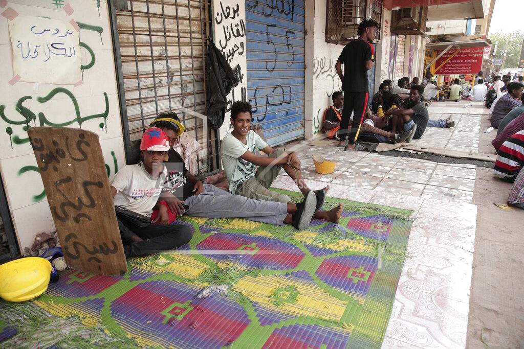 Marwan Ali People stage a sit-in demanding a return to civilian rule and to protest the nine people who were killed in anti-military demonstrations last month, in Khartoum, Sudan, Monday, July 4, 2022. (AP Photo/Marwan Ali)