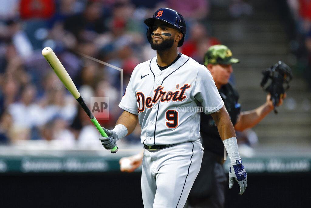 Ron Schwane Detroit Tigers' Willi Castro reacts after striking out against Cleveland Guardians starting pitcher Aaron Civale during the sixth inning of a baseball game, Friday, May 20, 2022, in Cleveland. (AP Photo/Ron Schwane)