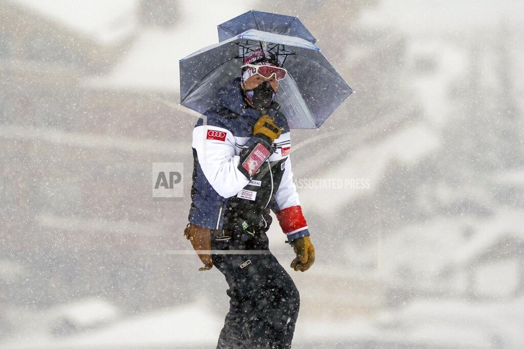 Giovanni Auletta Slovakia's Petra Vlhova's coach, Livio Magoni, stands by the course during an alpine ski, women's World Cup giant slalom in Courchevel, France, Saturday, Dec. 12, 2020. (AP Photo/Giovanni Auletta)