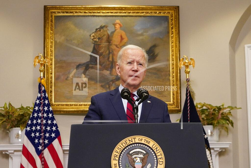 Pablo Martinez Monsivais President Joe Biden speaks on the economy in the Roosevelt Room of the White House, Saturday, Feb. 27, 2021, in Washington. (AP Photo/Pablo Martinez Monsivais)