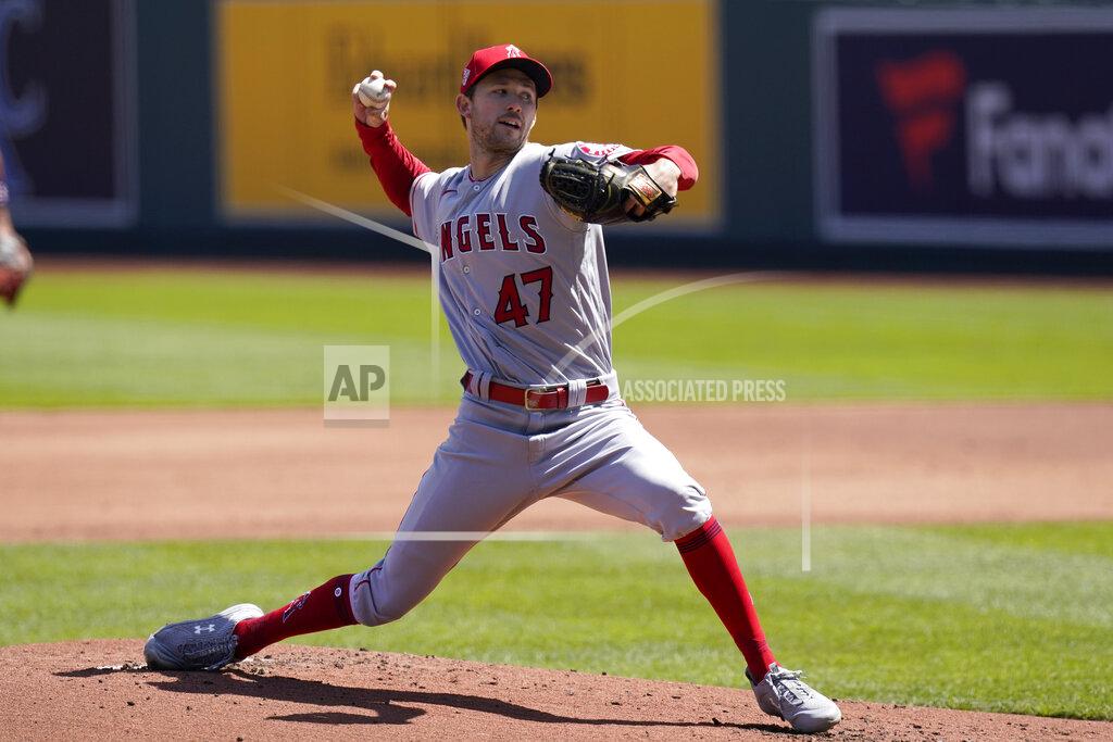 Orlin Wagner Los Angeles Angels starting pitcher Griffin Canning delivers to a Kansas City Royals batter during the first inning of a baseball game at Kauffman Stadium in Kansas City, Mo., Wednesday, April 14, 2021. (AP Photo/Orlin Wagner)