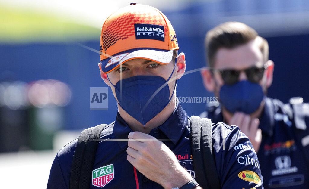 Darko Vojinovic Red Bull driver Max Verstappen of the Netherlands arrives prior the third practice at the Red Bull Ring racetrack in Spielberg, Austria, Saturday, June 26, 2021. The Styrian Formula One Grand Prix will be held on Sunday, June 27, 2021. (AP Photo/Darko Vojinovic)