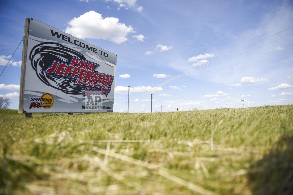 Abigail Dollins Park Jefferson prepares for their Saturday race on Wednesday, April 22, 2020 on in North Sioux City, S.D. The track plans to practice social distancing while allowing 700 people to attend. South Dakota Gov. Kristi Noem says she is requesting more coronavirus testing supplies from the federal government as the state tries to navigate the partial opening of businesses.(Abigail Dollins/The Argus Leader via AP)