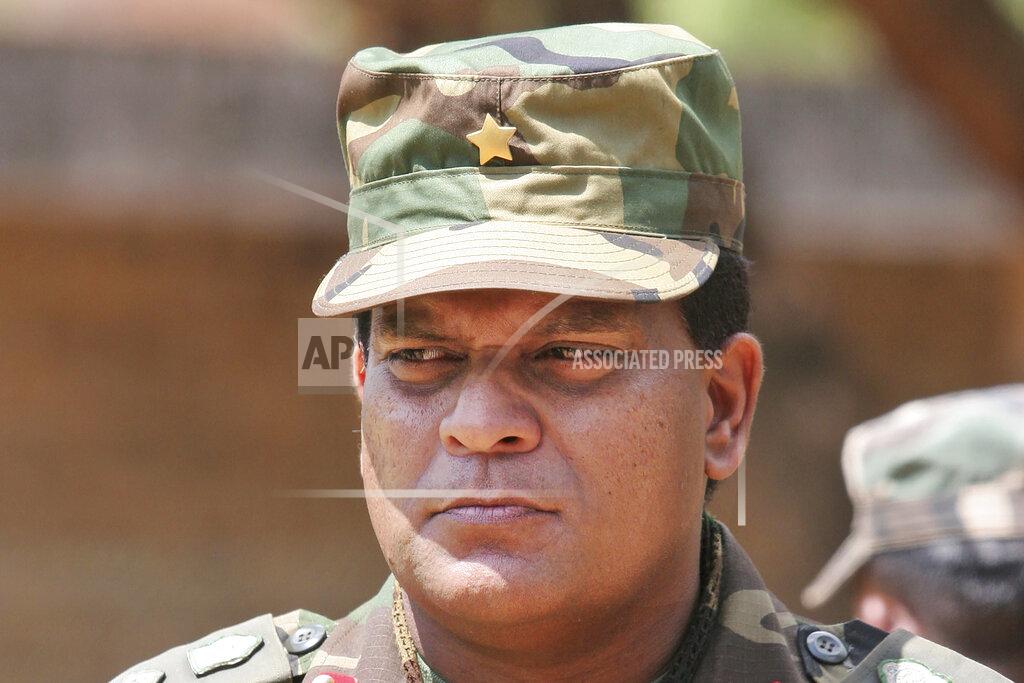 FILE - This April 24, 2009, file photo shows Sri Lanka's Lt. Gen. Shavendra Silva at a military facility in Kilinochchi, Sri Lanka. The U.S. government on Friday, Feb. 14, 2020, issued a travel ban on Sri Lanka's army chief, saying there is “credible information of his involvement” in human rights violations during the final phase of the island nation's civil war that ended 11 years ago, Secretary of State Michael R. Pompeo said. Silva, and his immediate family members are now prohibited from traveling to the U.S. in a ban that was quickly denounced by Sri Lanka's government, which said “there were no substantiated or proven allegations of human rights violations