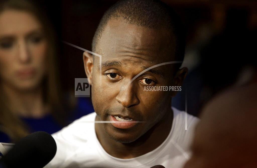 Steven Senne New England Patriots wide receiver Matthew Slater takes questions from reporters in the team's locker room following an NFL football practice, Wednesday, Sept. 11, 2019, in Foxborough, Mass. (AP Photo/Steven Senne)