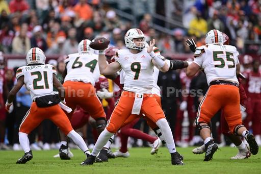 No. 17 Miami's rolling offense facing a Georgia Tech de... - Vimarsana News