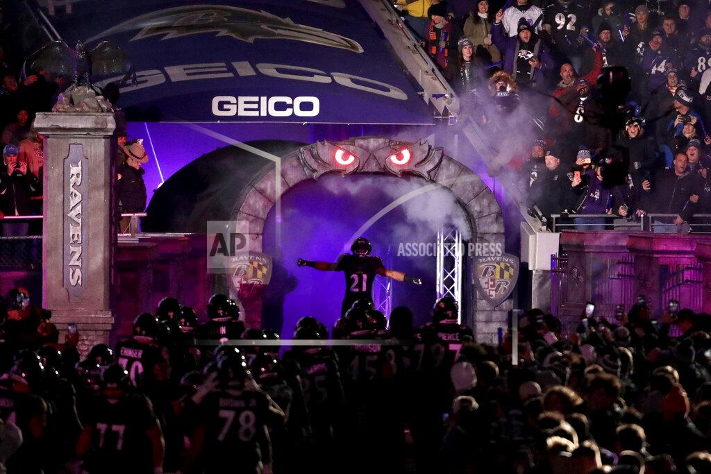 Julio Cortez Baltimore Ravens running back Mark Ingram (21) is introduced onto the field prior to an NFL football game against the New York Jets, Thursday, Dec. 12, 2019, in Baltimore. (AP Photo/Julio Cortez)