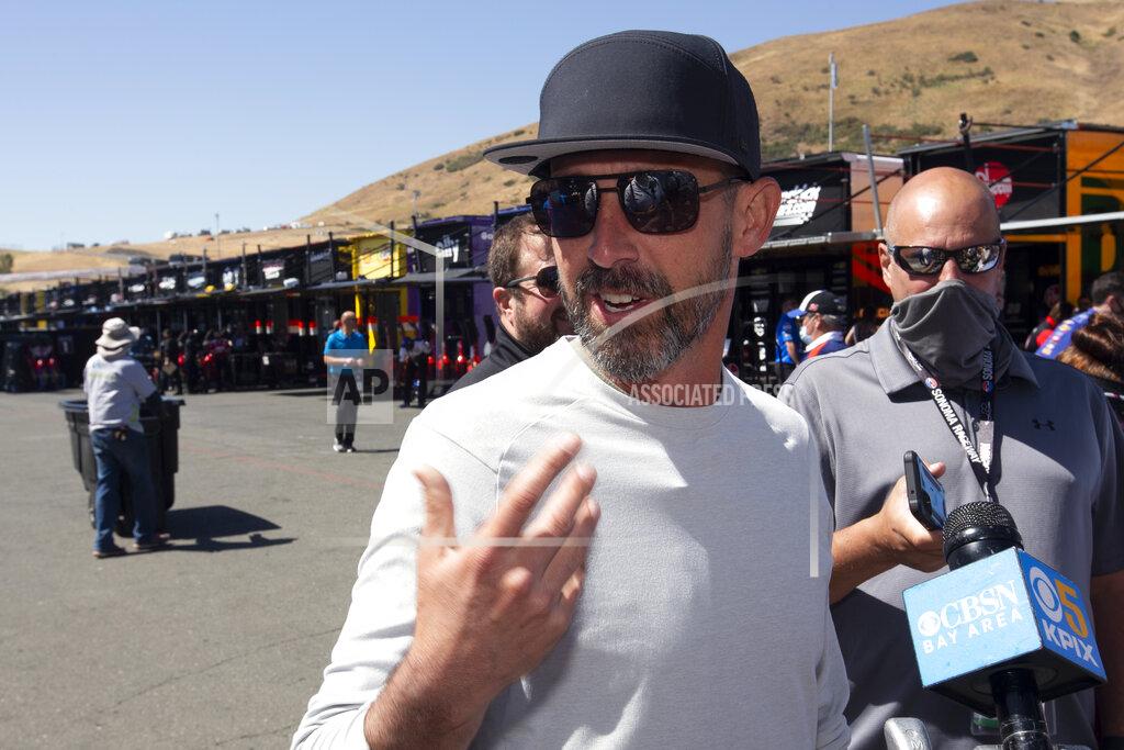 D. Ross Cameron San Francisco 49ers head coach Mike Shanahan speaks to the media before serving as the grand marshal for a NASCAR Cup Series race, Sunday, June 6, 2021, at Sonoma Raceway in Sonoma, Calif. (AP Photo/D. Ross Cameron)