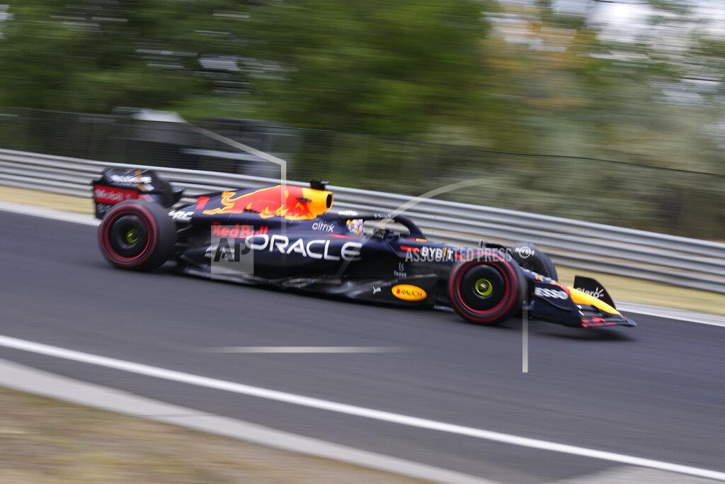 Darko Bandic Red Bull driver Max Verstappen of the Netherlands steers his car during the first free practice for the Hungarian Formula One Grand Prix at the Hungaroring racetrack in Mogyorod, near Budapest, Hungary, Friday, July 29, 2022. The Hungarian Formula One Grand Prix will be held on Sunday. (AP Photo/Darko Bandic)