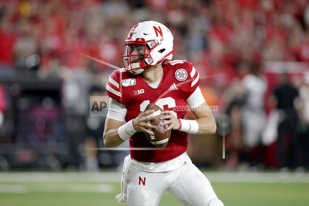 Nati Harnik File- In this Sept. 14, 2019 file photo, Nebraska quarterback Noah Vedral (16) looks for a receiver during the second half of an NCAA college football game against Northern Illinois in Lincoln, Neb. Nebraska quarterback Noah Vedral has entered the transfer portal and plans to play his final two seasons at another school, an athletic department spokesman confirmed Tuesday, April 28, 2020. (AP Photo/Nati Harnik, File)