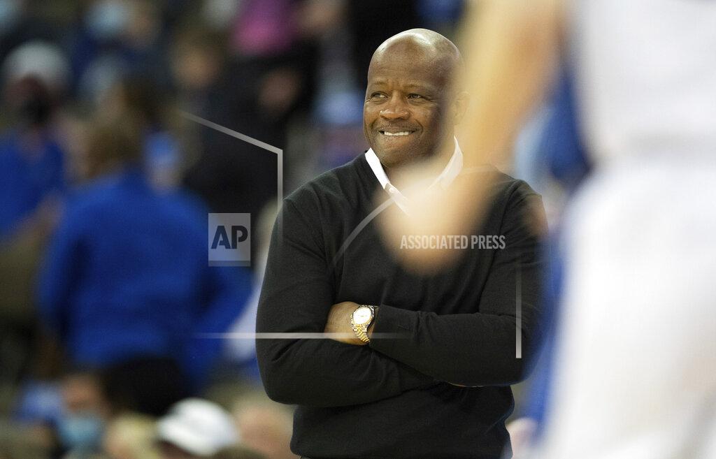 Rebecca S. Gratz St. John's head coach Mike Anderson reacts after a play against Creighton during the second half of an NCAA college basketball game Wednesday, Jan. 19, 2022, in Omaha, Neb. Creighton defeated St. John's 87-64. (AP Photo/Rebecca S. Gratz)