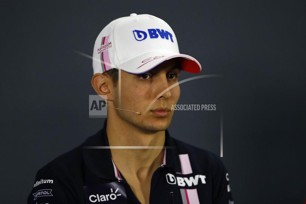 Hassan Ammar Force India driver Esteban Ocon of France attends a news conference at the Yas Marina racetrack in Abu Dhabi, United Arab Emirates, Thursday, Nov. 22, 2018. The Emirates Formula One Grand Prix will take place on Sunday. (AP Photo/Hassan Ammar)