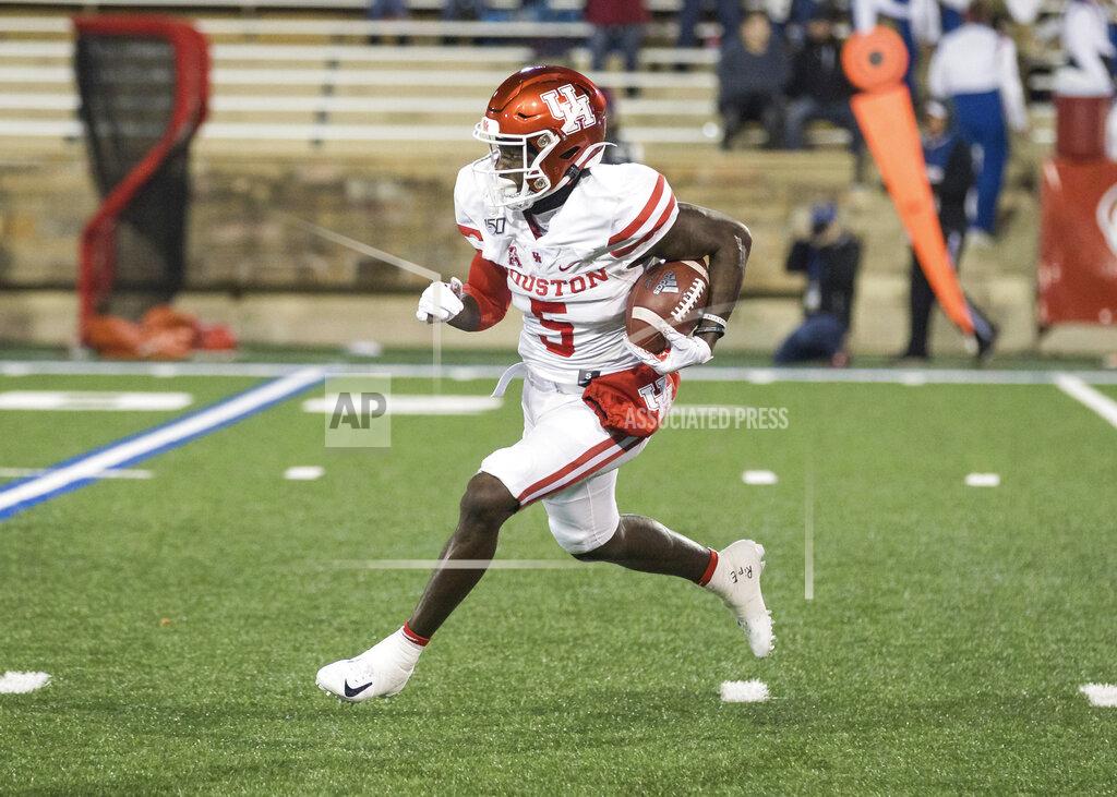 Brett Rojo Houston wide receiver Marquez Stevenson returns a Tulsa kickoff during an NCAA college football game Saturday, Nov. 23, 2019, in Tulsa, Okla. (Brett Rojo/Tulsa World via AP)