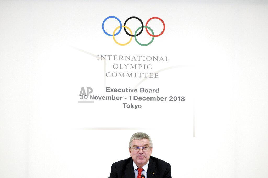 Eugene Hoshiko FILE - In this Nov. 30, 2018, file photo, International Olympic Committee (IOC) President Thomas Bach attends an IOC Executive Board meeting in Tokyo Friday, Nov. 30, 2018. Bach has dismissed a new study from the University of Oxford that finds Tokyo is the most expensive Summer Games dating back to 1960. (AP Photo/Eugene Hoshiko, File)