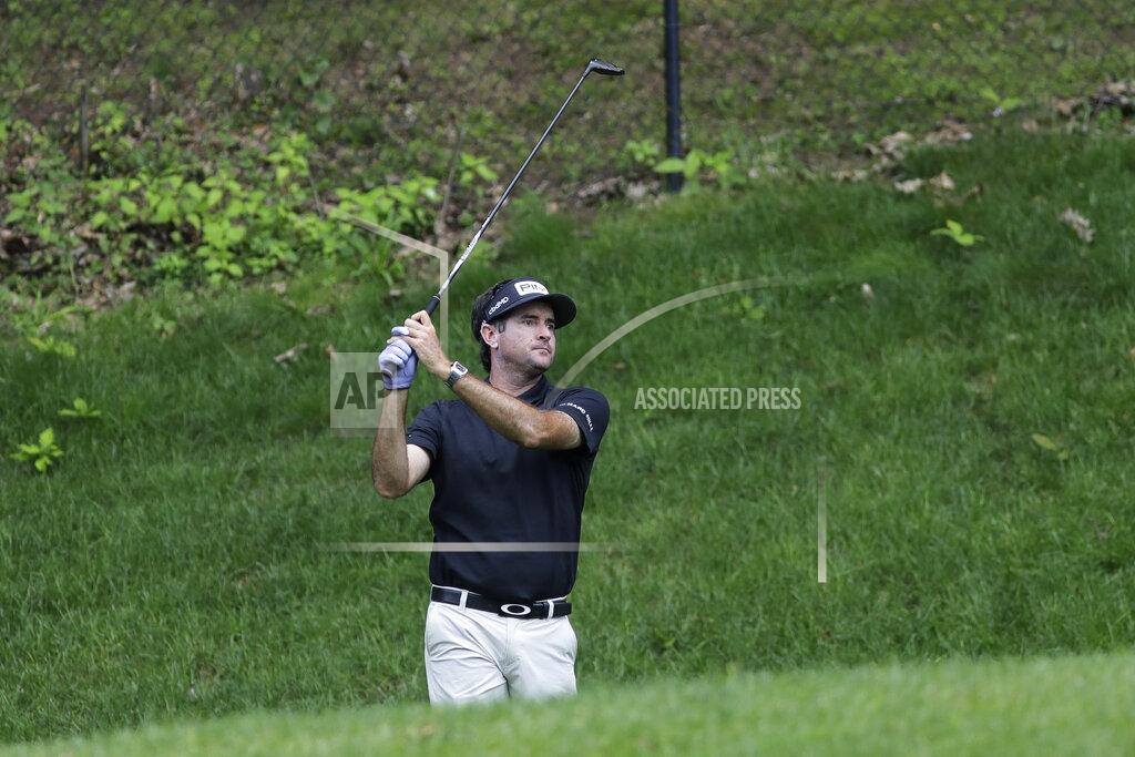 Frank Franklin Ii Bubba Watson works out during a practice round ahead of the Travelers Championship golf tournament at TPC River Highlands, Wednesday, June 24, 2020, in Cromwell, Conn. (AP Photo/Frank Franklin II)