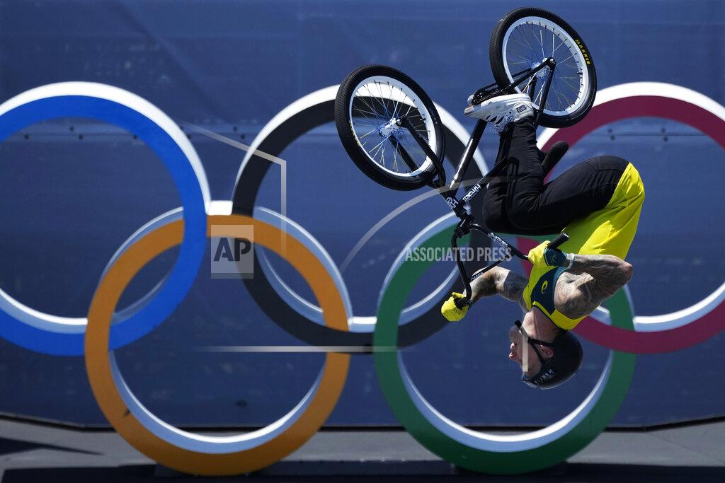 Ben Curtis Logan Martin of Australia competes in the men's BMX freestyle final at the 2020 Summer Olympics, Sunday, Aug. 1, 2021, in Tokyo, Japan. (AP Photo/Ben Curtis)