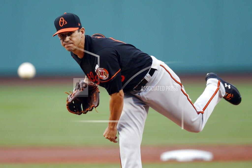 Michael Dwyer Baltimore Orioles' Tommy Milone pitches during the first inning of an opening day baseball game against the Boston Red Sox at Fenway Park, Friday, July 24, 2020, in Boston. (AP Photo/Michael Dwyer)