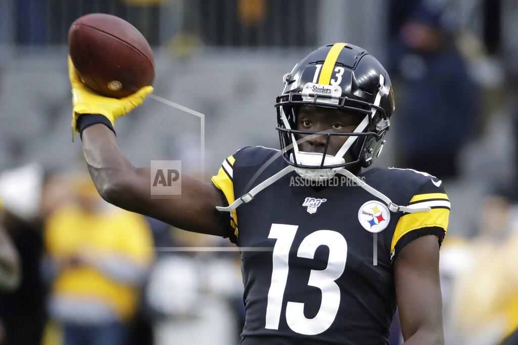 Gene J. Puskar Pittsburgh Steelers wide receiver James Washington (13) warms up before an NFL football game against the Cleveland Browns, Sunday, Dec. 1, 2019, in Pittsburgh. (AP Photo/Gene J. Puskar)