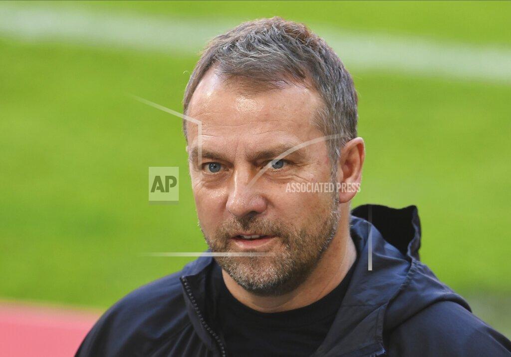 Andreas Gebert Bayern's head coach Hans-Dieter Flick during the interview before the German Bundesliga soccer match between Bayern Munich and FC Union Berlin at Allianz Arena in Munich, Germany, Saturday, April 10, 2021.(Andreas Gebert/Pool via AP)