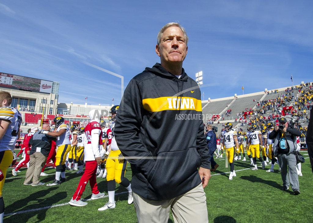 Doug Mcschooler Iowa head coach Kirk Ferentz leaves the field after the Hawkeyes defeated Indiana 42-16 in an NCAA college football game Saturday, Oct. 13, 2018, in Bloomington, Ind. (AP Photo/Doug McSchooler)