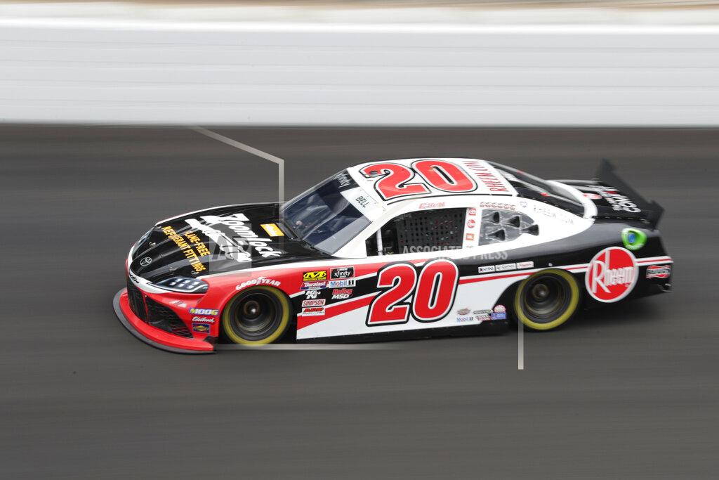 Michael Conroy NASCAR Xfinity Series driver Christopher Bell drives into the first turn during NASCAR Xfinity auto racing practice at Indianapolis Motor Speedway, Friday, Sept. 6, 2019 in Indianapolis. (AP Photo/Michael Conroy)