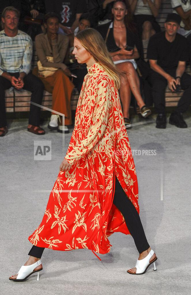 Bebeto Matthews The latest fashion from Proenza Schouler is modeled during New York's Fashion Week, Wednesday Sept. 8, 2021. (AP Photo/Bebeto Matthews)