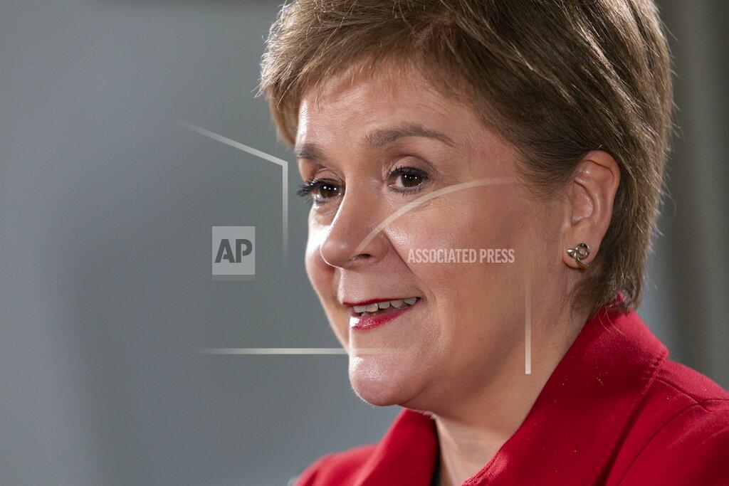 Jacquelyn Martin The First Minister of Scotland, Nicola Sturgeon, is interviewed, Tuesday, May 17, 2022, in Washington. Sturgeon spoke to the Associated Press Tuesday on her first US visit since the COVID lockdown. (AP Photo/Jacquelyn Martin)