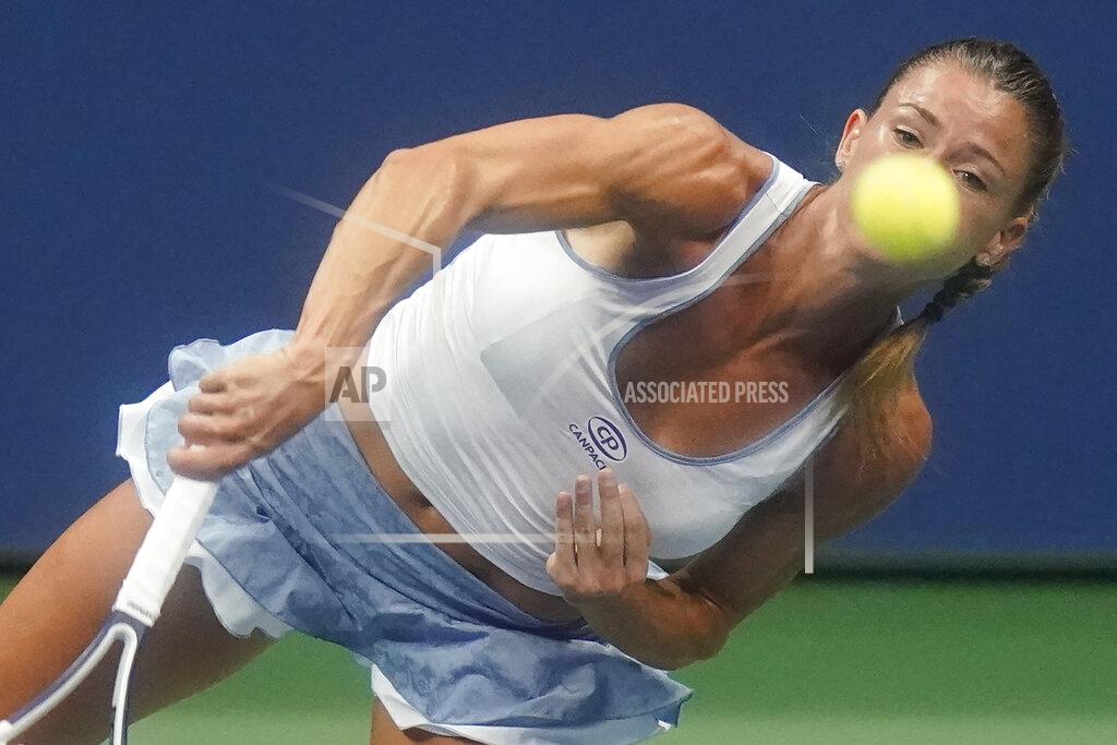 Frank Franklin Ii Camila Giorgi, of Italy, watches a shot to Naomi Osaka, of Japan, during the second round of the U.S. Open tennis championships, Wednesday, Sept. 2, 2020, in New York. (AP Photo/Frank Franklin II)