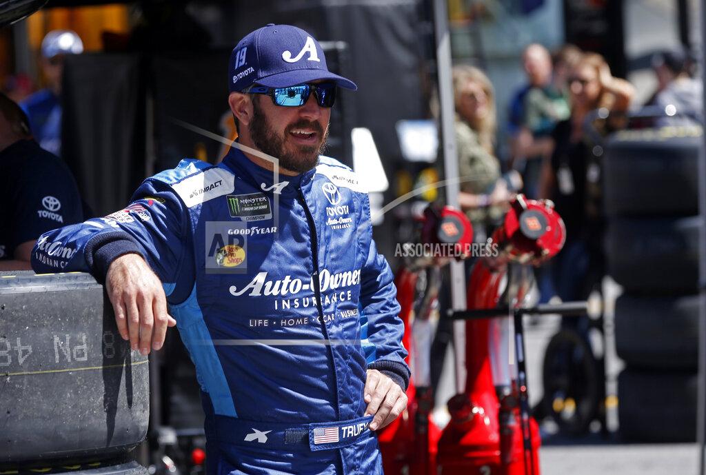 Wade Payne Driver Martin Truex Jr. is seen before practice for a NASCAR Cup Series auto race, Friday, April 5, 2019, in Bristol, Tenn. (AP Photo/Wade Payne)