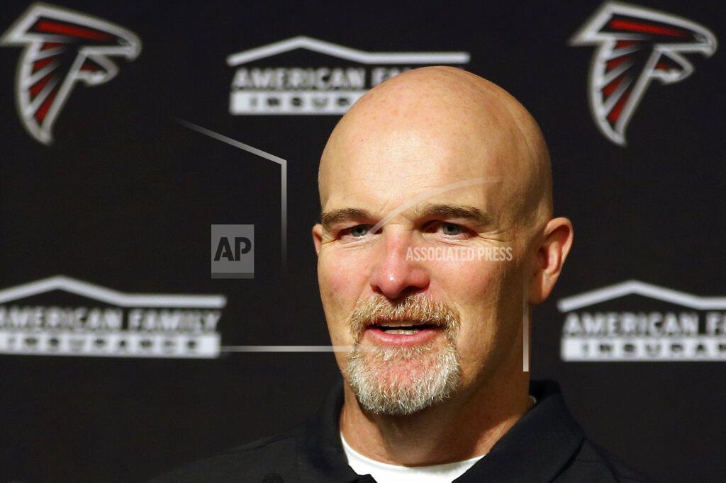 John Hefti FILE - In this Dec. 15, 2019, file photo, Atlanta Falcons head coach Dan Quinn speaks at a news conference after an NFL football game against the San Francisco 49ers in Santa Clara, Calif. Quinn knows this is an offseason unlike any other. Hes not shying away from that reality. But this is also a time that craves a bit of normality, so Quinn is dealing with plenty of familiar issues, including rookie camp, roster moves, position changes, and focusing on areas that need the most improvement. (AP Photo/John Hefti, File)