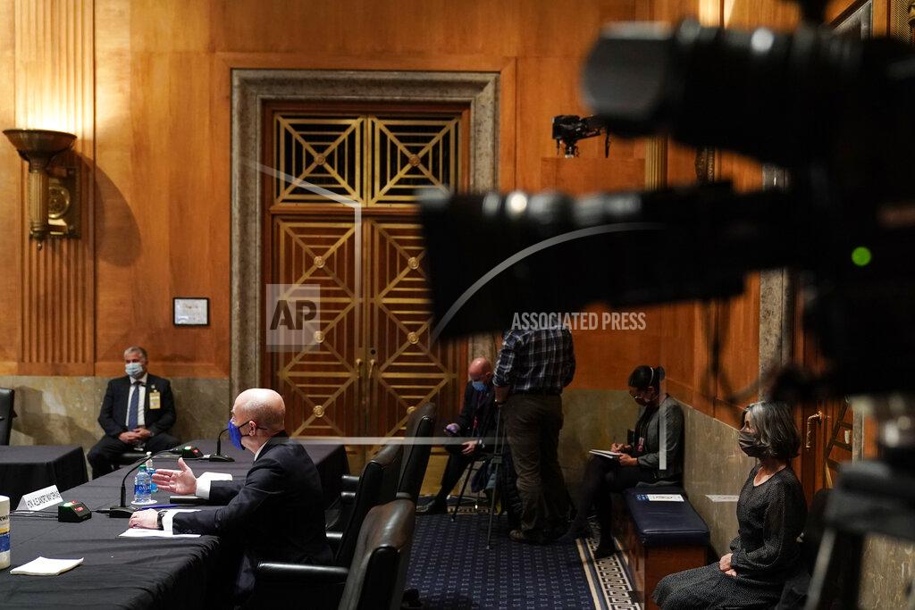 Joshua Roberts Homeland Security Secretary nominee Alejandro Mayorkas testifies during his confirmation hearing in the Senate Homeland Security and Governmental Affairs Committee on Tuesday, Jan. 19, 2021, on Capitol Hill in Washington. (Joshua Roberts/Pool via AP)