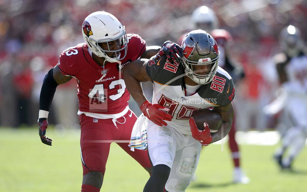 Jason Behnken Tampa Bay Buccaneers tight end O.J. Howard (80) beats Arizona Cardinals outside linebacker Haason Reddick (43) on a 10-yard touchdown reception during the first half of an NFL football game Sunday, Nov. 10, 2019, in Tampa, Fla. (AP Photo/Jason Behnken)