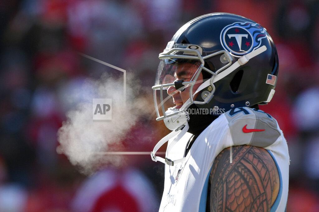 Ed Zurga Tennessee Titans' Kamalei Correa warms up before the NFL AFC Championship football game against the Kansas City Chiefs Sunday, Jan. 19, 2020, in Kansas City, MO. (AP Photo/Ed Zurga)