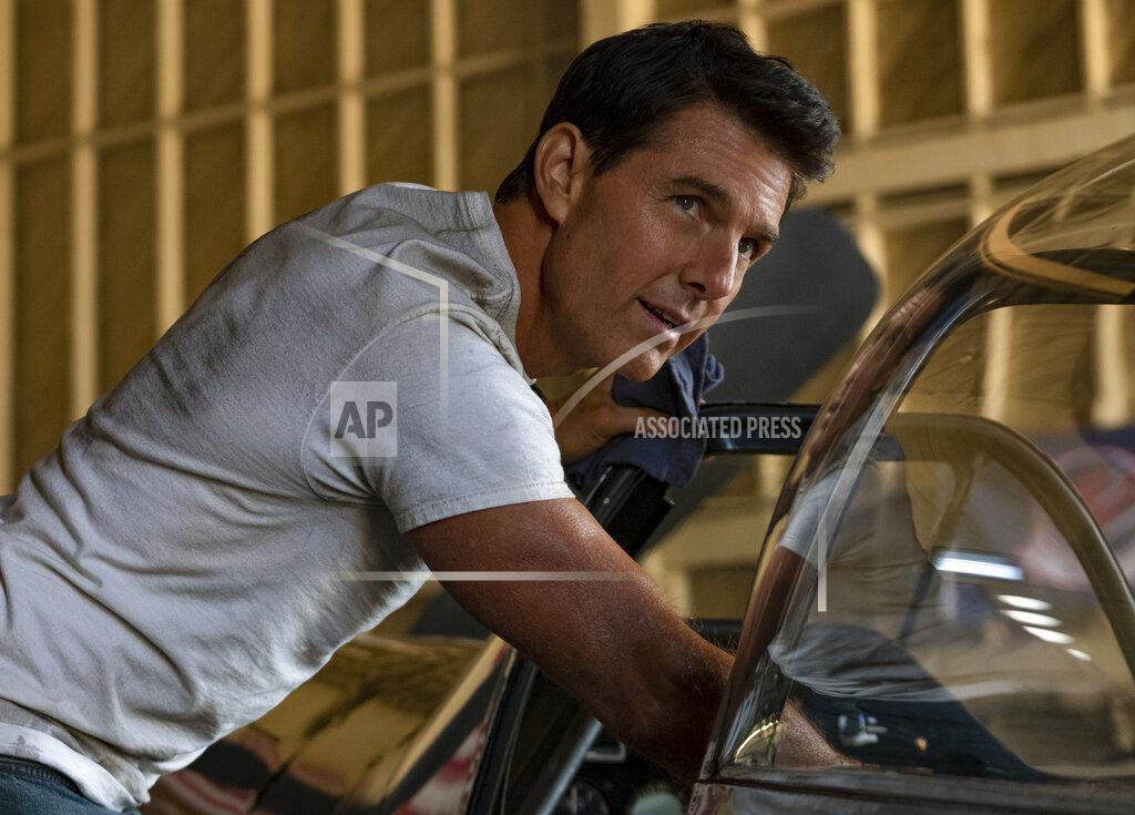 Scott Garfield This image released by Paramount Pictures shows Tom Cruise portraying Capt. Pete "Maverick" Mitchell in a scene from "Top Gun: Maverick." (Scott Garfield/Paramount Pictures via AP)