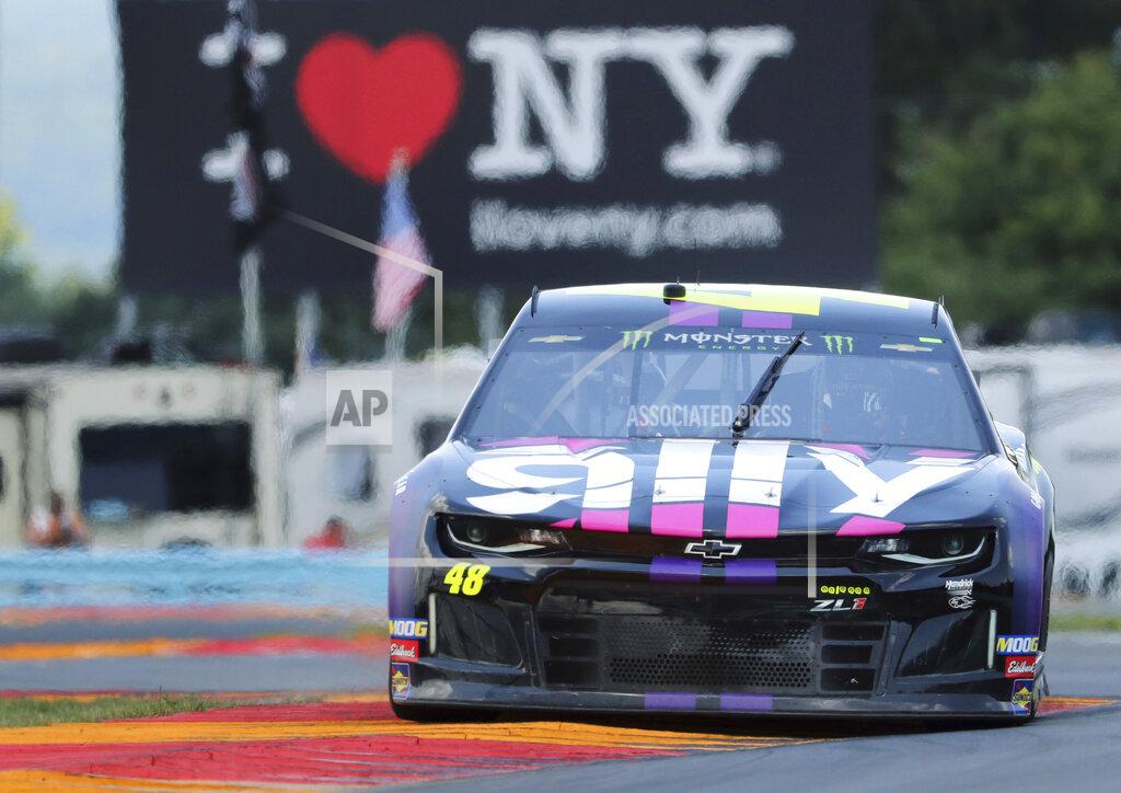 John Munson FILE - In this Aug. 3, 2019, file photo, Jimmie Johnson (48) drives through the area of the course called "The Bus Stop" during a practice run for the NASCAR Cup Series auto race at Watkins Glen International, in Watkins Glen, N.Y. NASCAR will move its August road course race from Watkins Glen in upstate New York because of state health restrictions, and the event will shift instead to the road course at Daytona International Speedway. NASCAR'S August schedule revisions announced Wednesday, July 8, 2020, cover six Cup races at three tracks. (AP Photo/John Munson, File)