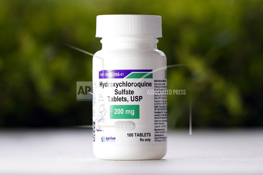 David J. Phillip FILE - This Tuesday, April 7, 2020 file photo shows a bottle of Hydroxychloroquine tablets in Texas City, Texas. On Friday, July 30, 2021 The Associated Press reported on stories circulating online incorrectly claiming Hydroxychloroquine can be made at home by boiling citrus peels in water. (AP Photo/David J. Phillip, File)