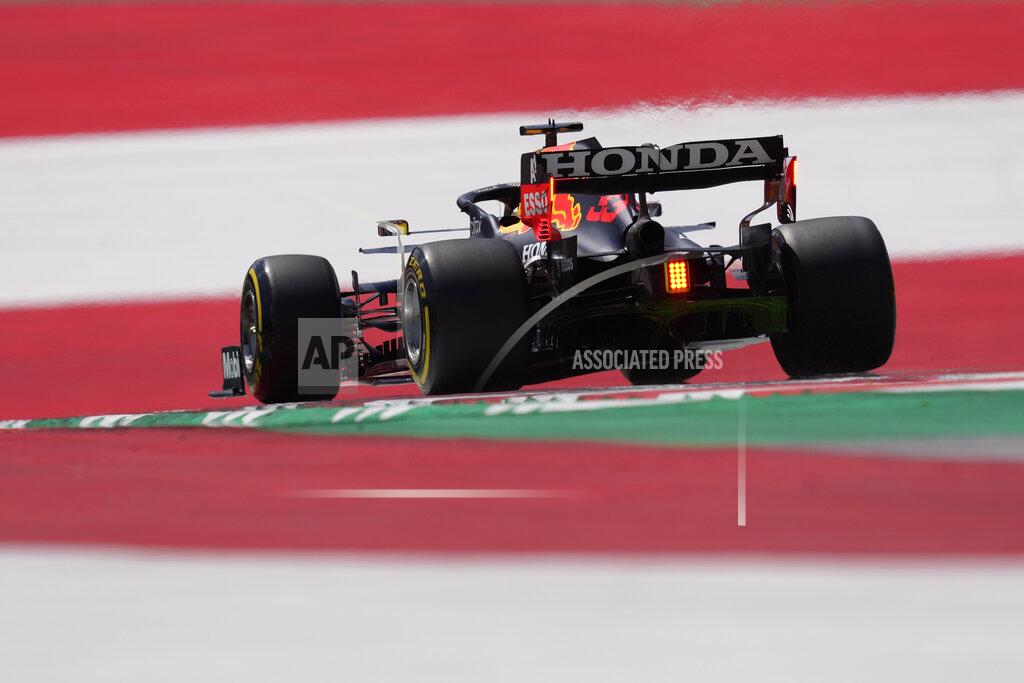 Darko Vojinovic Red Bull driver Max Verstappen of the Netherlands steers his car during the first practice at the Red Bull Ring racetrack in Spielberg, Austria, Friday, June 25, 2021. The Styrian Formula One Grand Prix will be held on Sunday, June 27, 2021. (AP Photo/Darko Vojinovic)