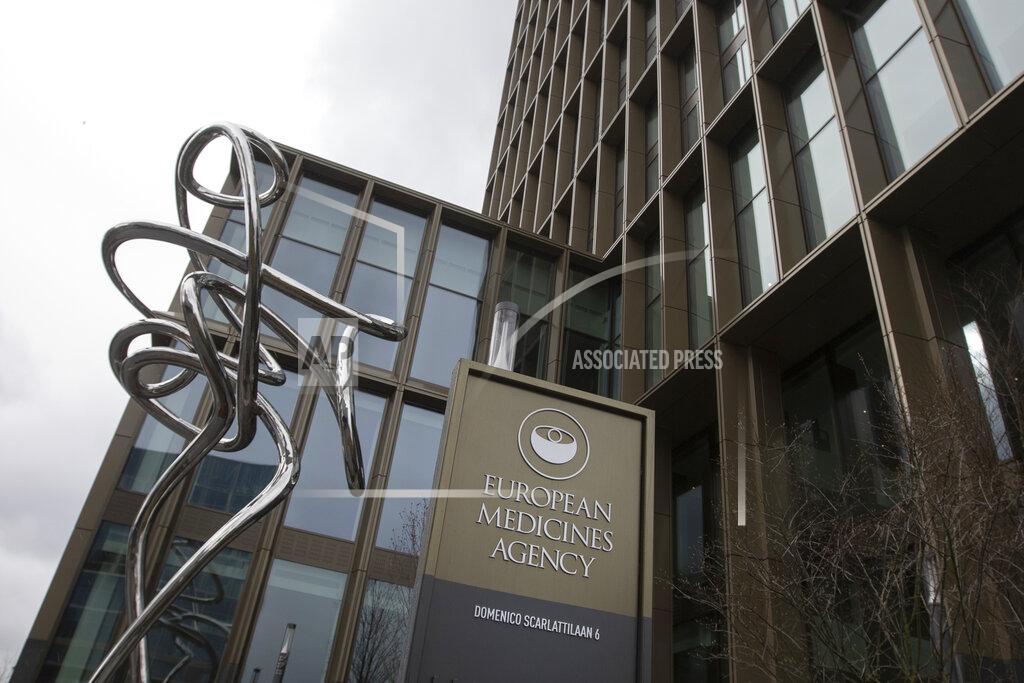 Peter Dejong The exterior of the European Medicines Agency, EMA, is seen in Amsterdam, Netherlands, Tuesday March 16, 2021. At least a dozen countries including Germany, France, Italy and Spain have now temporarily suspended their use of AstraZeneca's coronavirus vaccine after reports last week that some people in Denmark and Norway who got a dose developed blood clots, even though there's no evidence that the shot was responsible. The European Medicines Agency and the World Health Organization say the data available don't suggest the vaccine caused the clots and that people should continue to be immunized. (AP Photo/Peter Dejong)