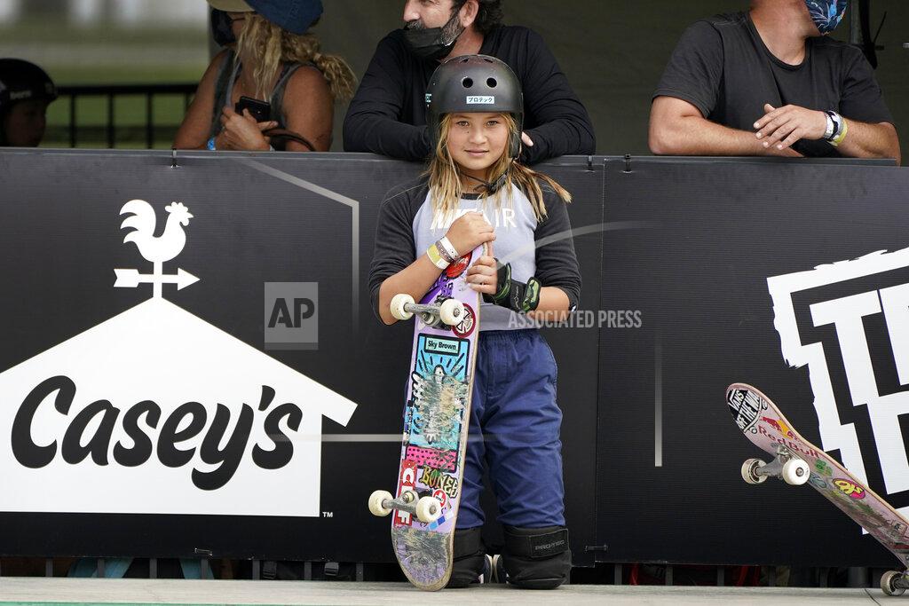 Charlie Neibergall Sky Brown, of Great Britain, waits to start a run during practice for an Olympic qualifying skateboarding event at Lauridsen Skatepark, Wednesday, May 19, 2021, in Des Moines, Iowa. The questions under the magnifying glass at this week's Dew Tour — one of the last major qualifying events for the games in Tokyo in July — is whether the Olympics is ready for skateboarding and, more tellingly, whether skateboarding is ready for the Olympics. (AP Photo/Charlie Neibergall)