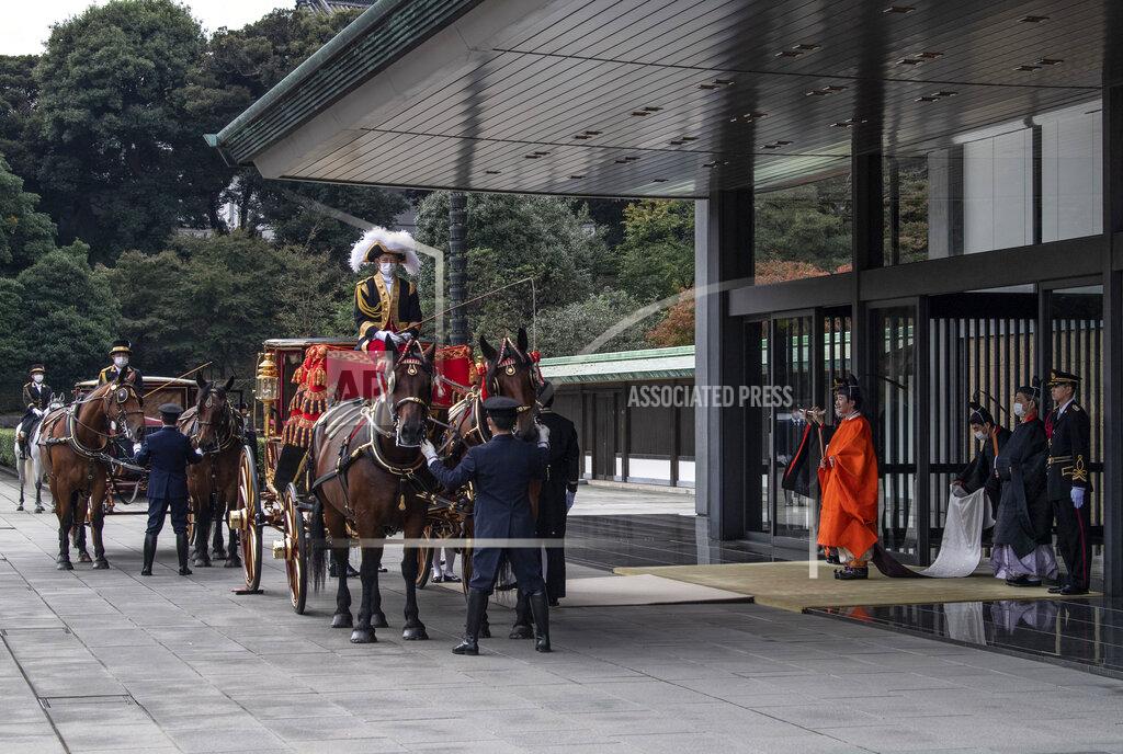 Carl Court Japanese Crown Prince Fumihito, better known as Prince Akishino, leaves the Imperial Palace after being formally declared first in line to succeed the Chrysanthemum Throne during a ceremony Sunday, Nov. 8, 2020 in Tokyo, Japan. (Carl Court/Pool Photo via AP)