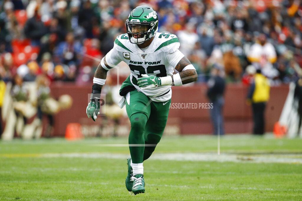 Patrick Semansky FILE - In this Nov. 17, 2019, file photo, New York Jets strong safety Jamal Adams (33) is shown during the second half of an NFL football game against the Washington Redskins, in Landover, Md. ets defensive coordinator Gregg Williams believes All-Pro safety Jamal Adams has the skills to be a Hall of Famer. Williams can only hope that Adams will keep displaying them in New York. (AP Photo/Patrick Semansky, File)