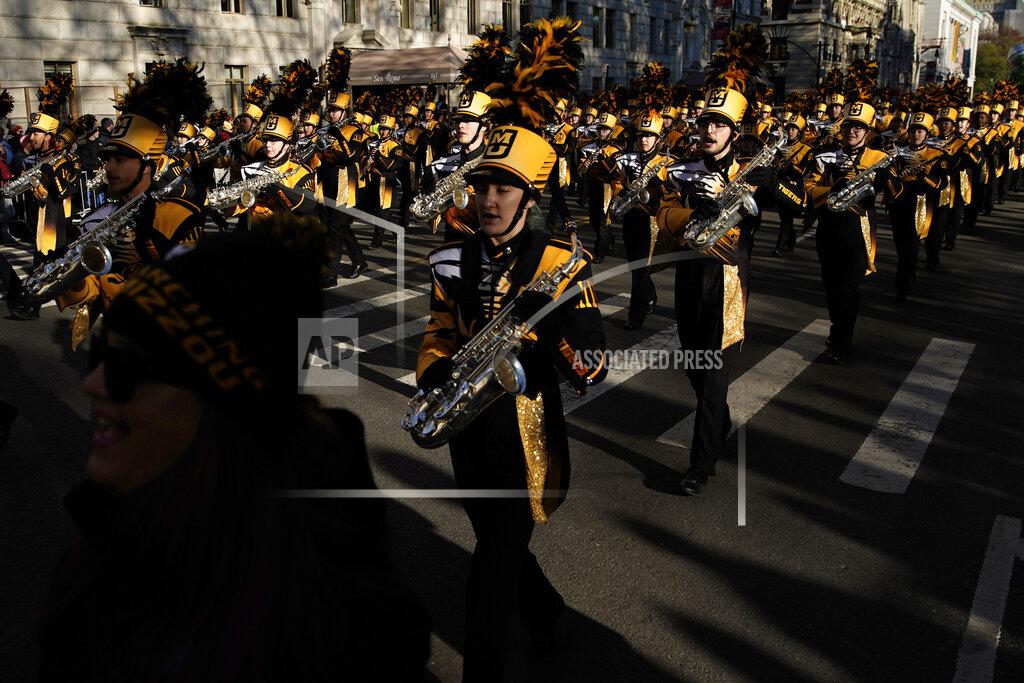 Julia Nikhinson The University of Missouri marching band makes its way down Central Park West during the Macy's Thanksgiving Day Parade, Thursday, Nov. 24, 2022, in New York. (AP Photo/Julia Nikhinson)